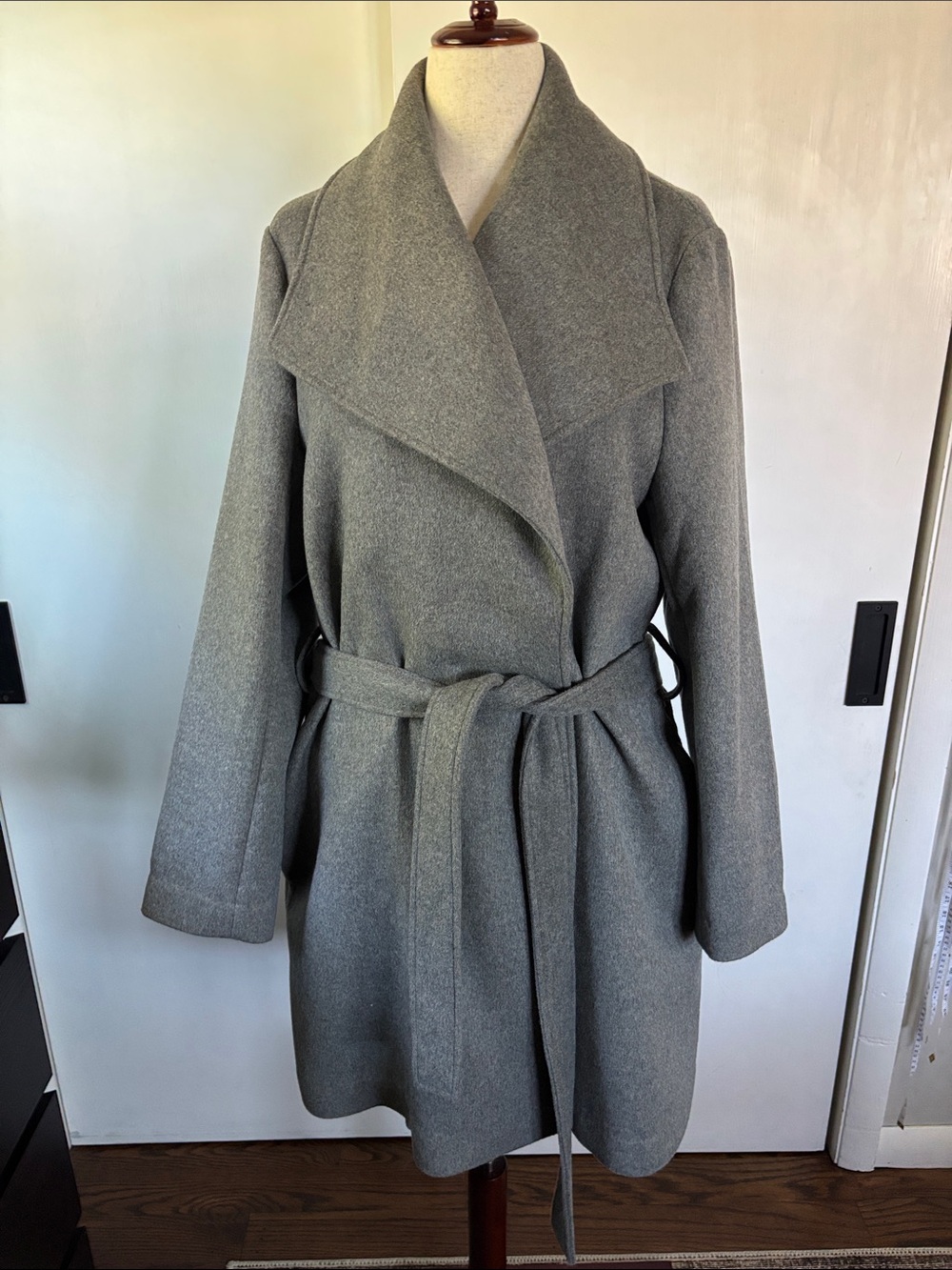 Banana Republic Grey Wrap Coat with Belt